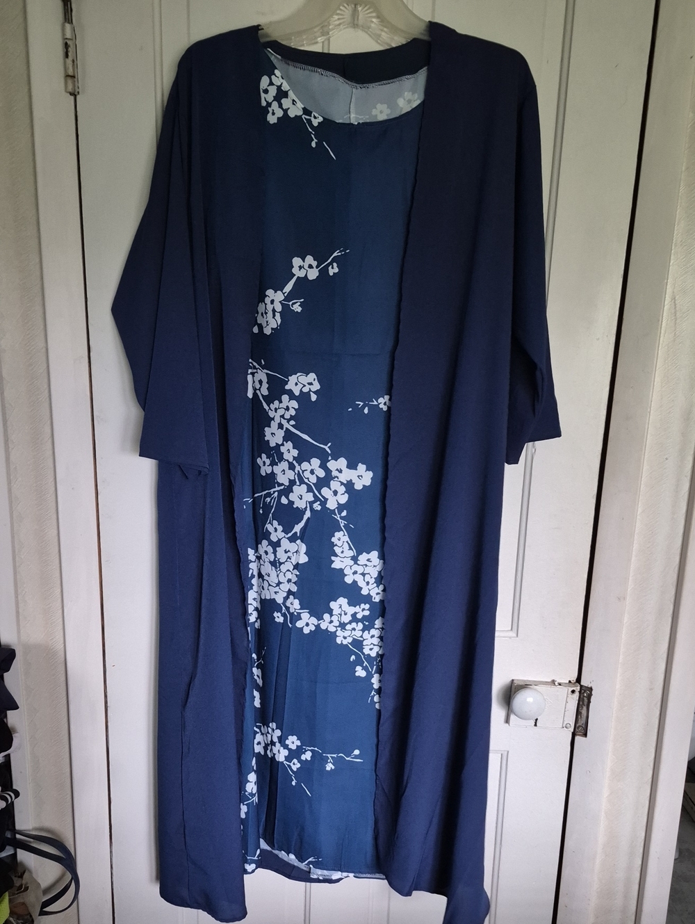 Womens 2 Piece Maxi Dress With Duster